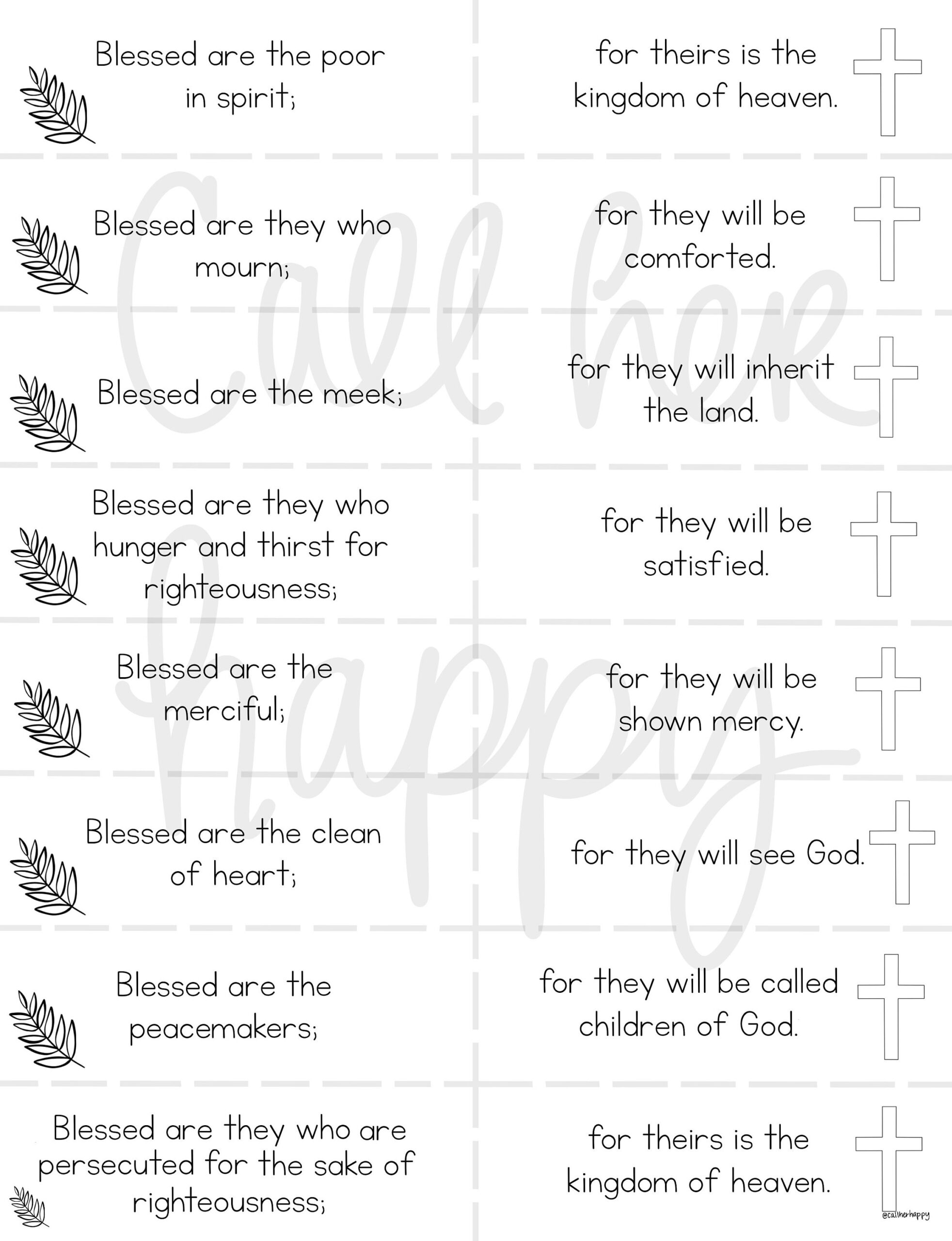 free printable beatitudes worksheet pdf