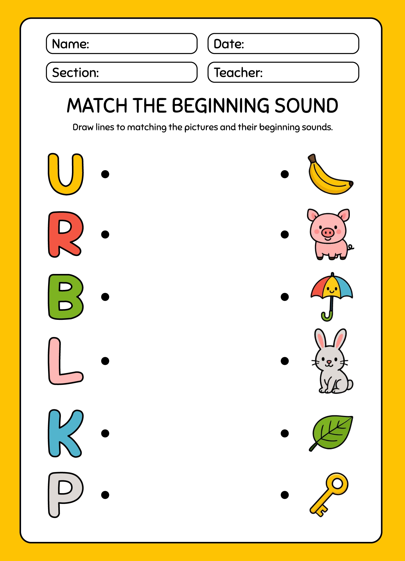 Beginner Kindergarten Alphabet Worksheet Free Google Docs Template