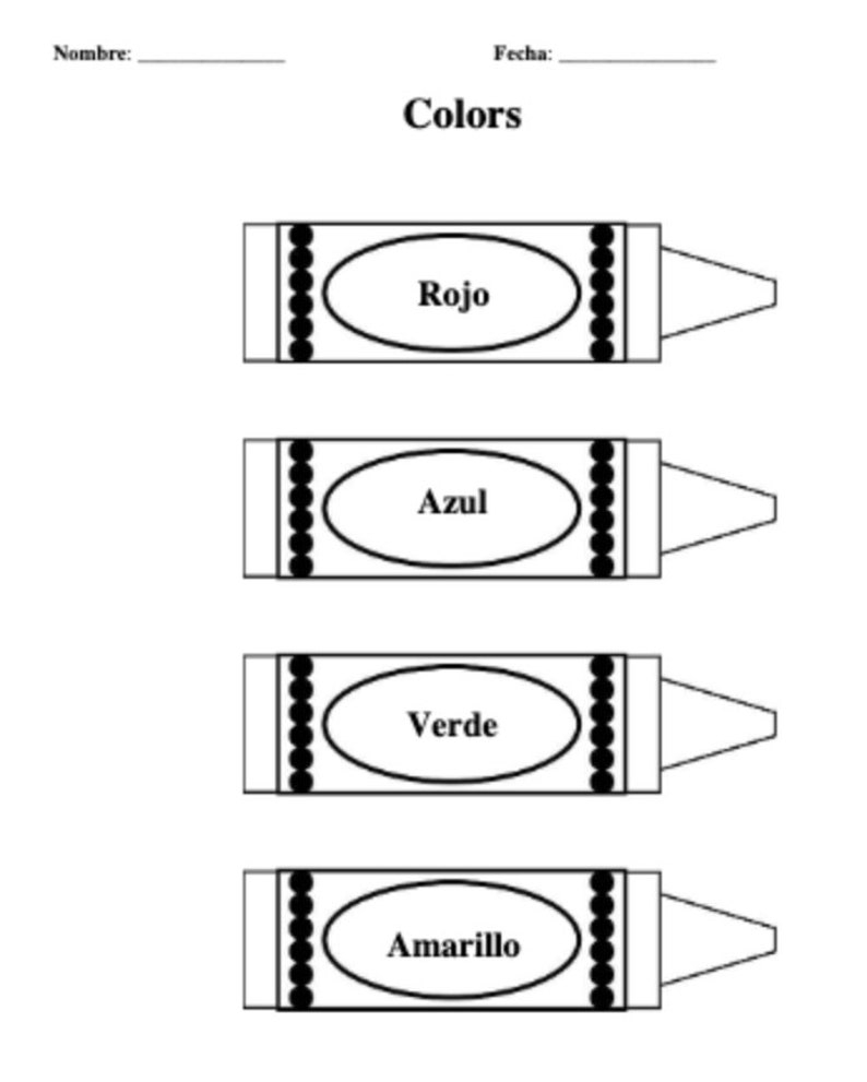 Beginner Spanish Worksheets Words Phrases Colors Made By Teachers Beginner Spanish Worksheets Words Phrases Colors Made By Teachers