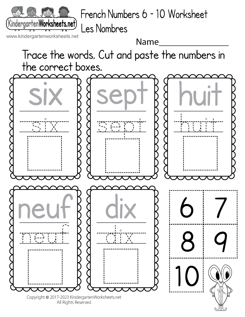 Beginners French Worksheet Free Printable Digital PDF