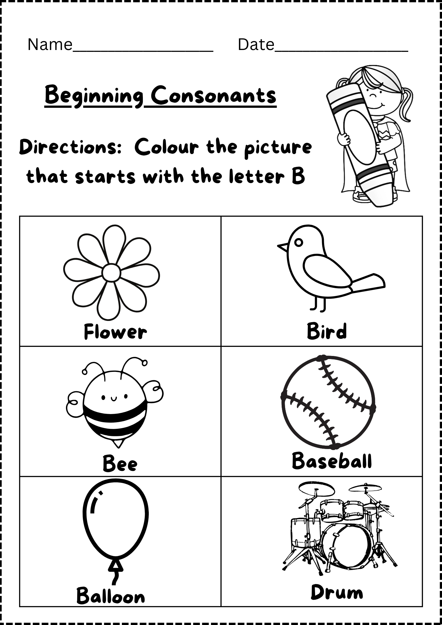 letter worksheet kindergarten