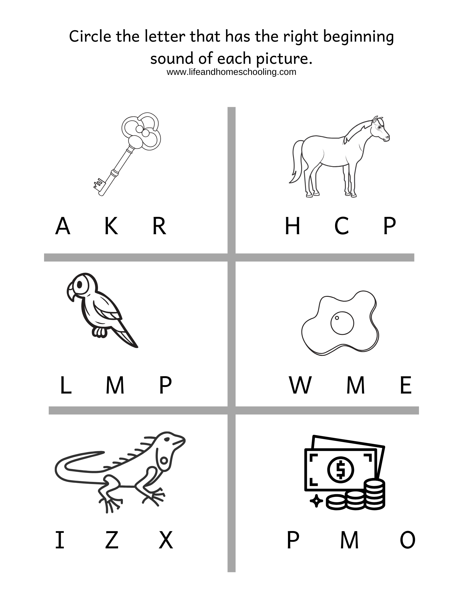 beginning phonics worksheets