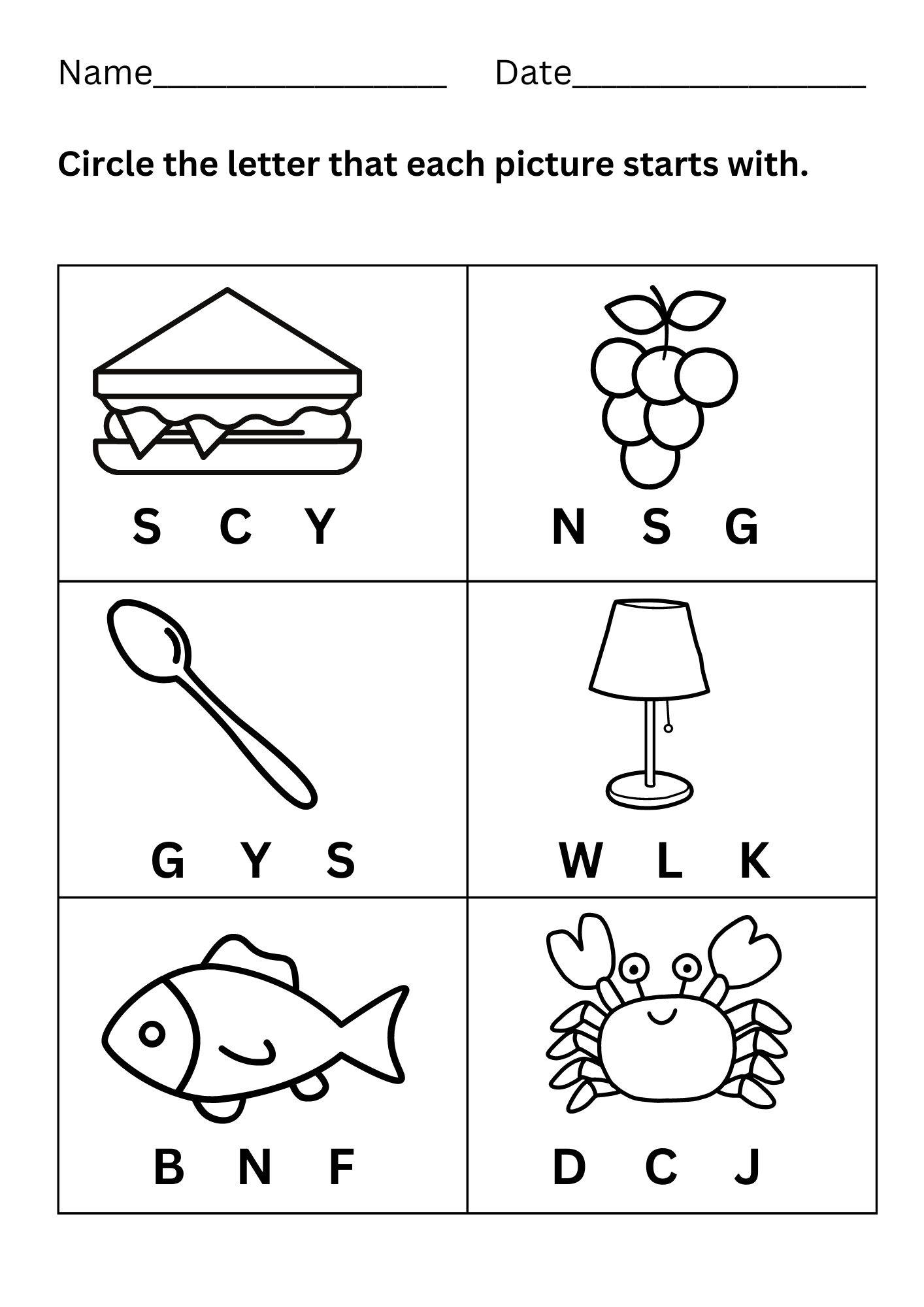 Beginning Sound Worksheets Printables For Kindergarten