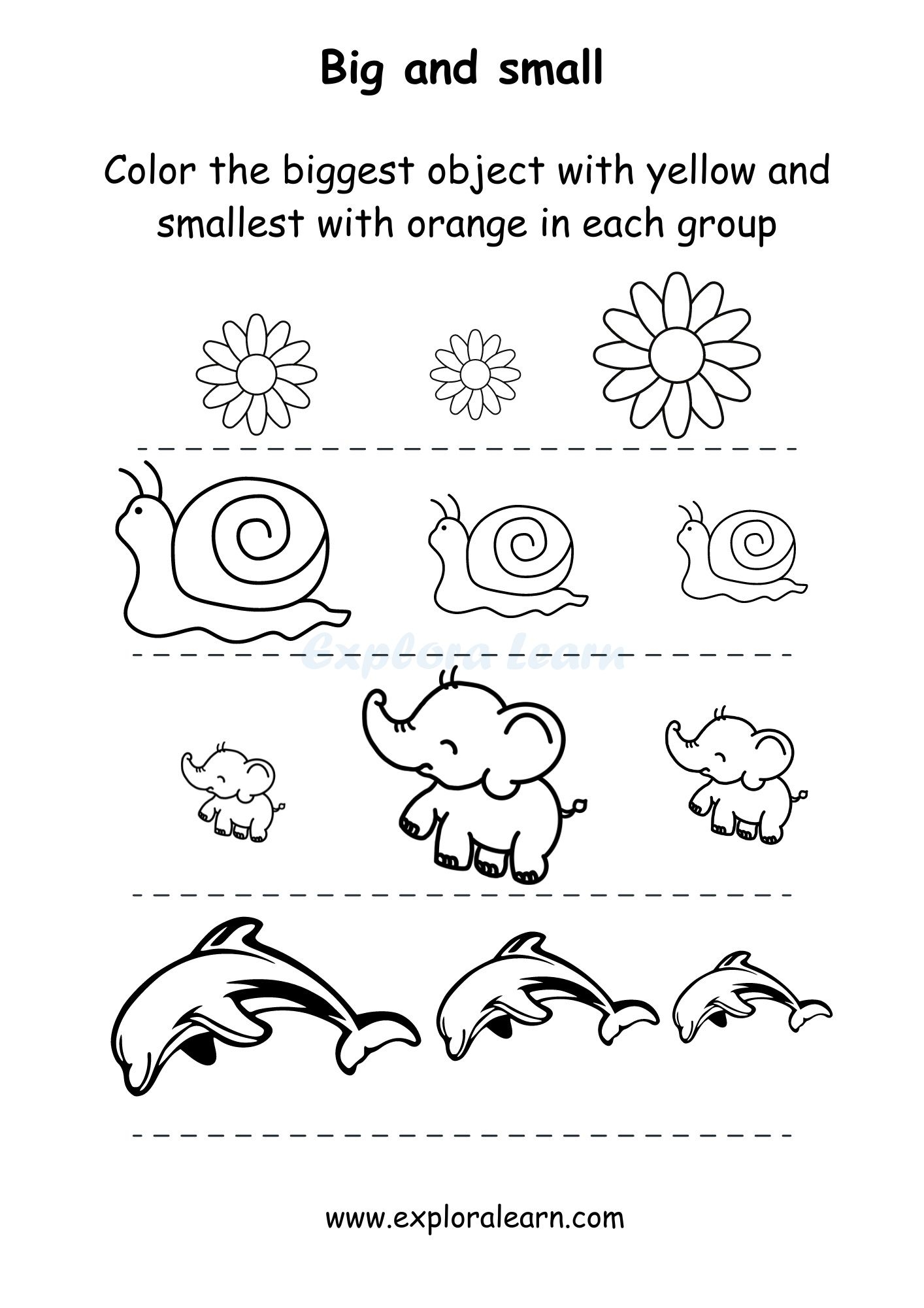 Big And Small Comparison Worksheets For Preschool And Kindergarten 2 To 6 Years Kids Big And Small Comparison Worksheets For Preschool And Kindergarten 2 To 6 Years Kids