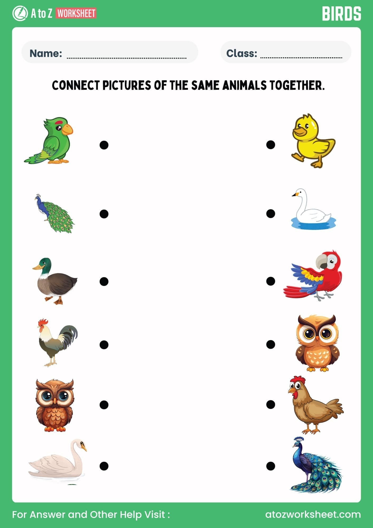 Birds Worksheet For Kindergarten And Nursery Kids Free Printable PDF Activities A To Z Worksheet