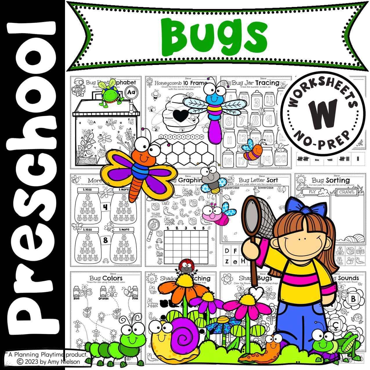 Bug Worksheets For Preschool Planning Playtime