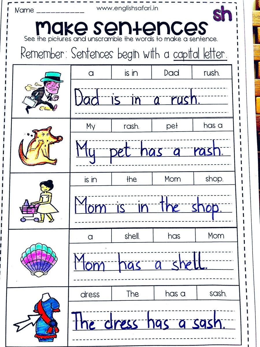 Build The Sentence Worksheet For Digraph sh Digraph sh Pack Is Free To Download From My Blog Https t co 4igP5higwY englishsafari phonics phonicssafari phonicsindia kindergarten digraphs firstgrade phonicsteacher jollyphonics