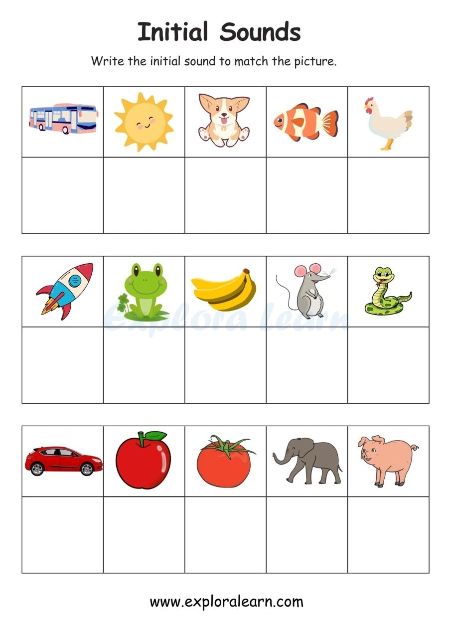 beginning sounds worksheets for kindergarten