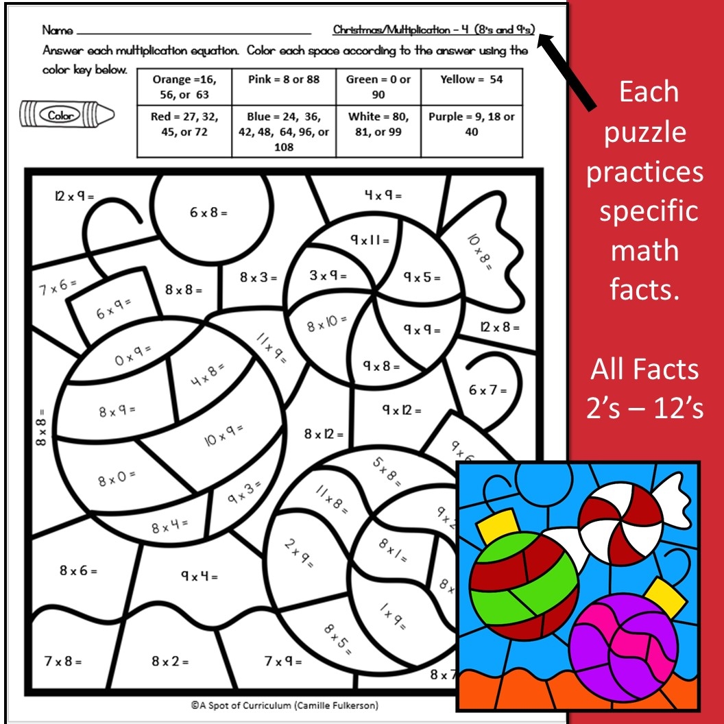 Christmas Math Coloring Sheets Multiplication Color By Number Made By Teachers Christmas Math Coloring Sheets Multiplication Color By Number Made By Teachers