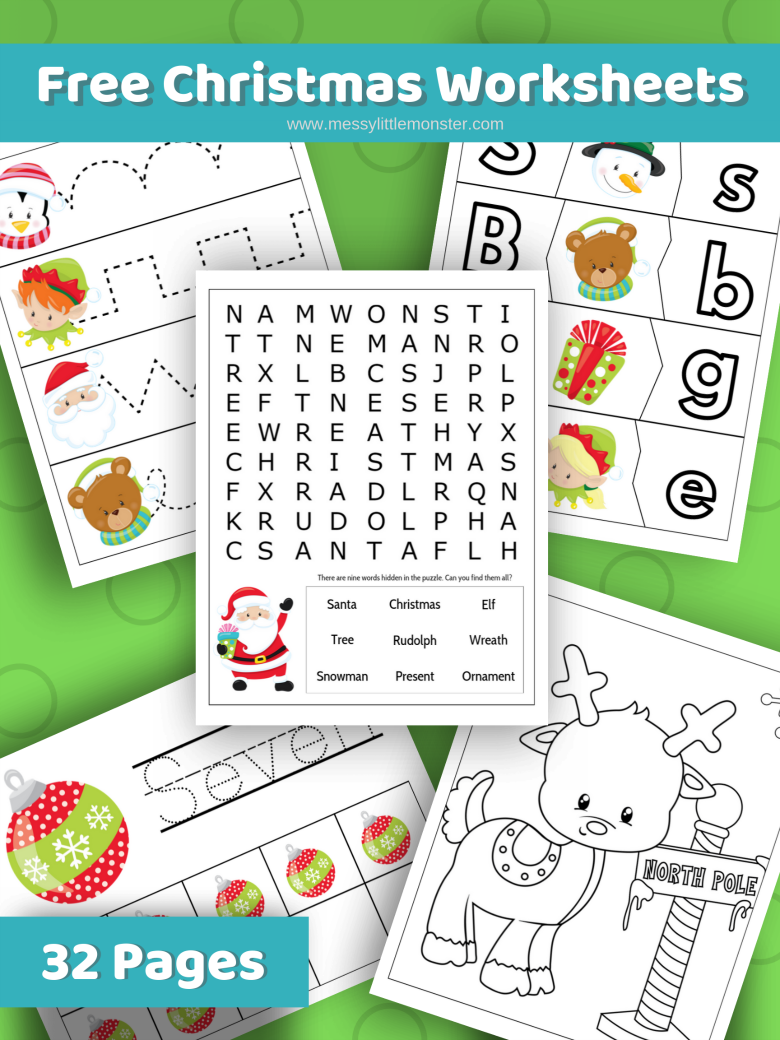 Christmas Printable Activities For Kids Messy Little Monster
