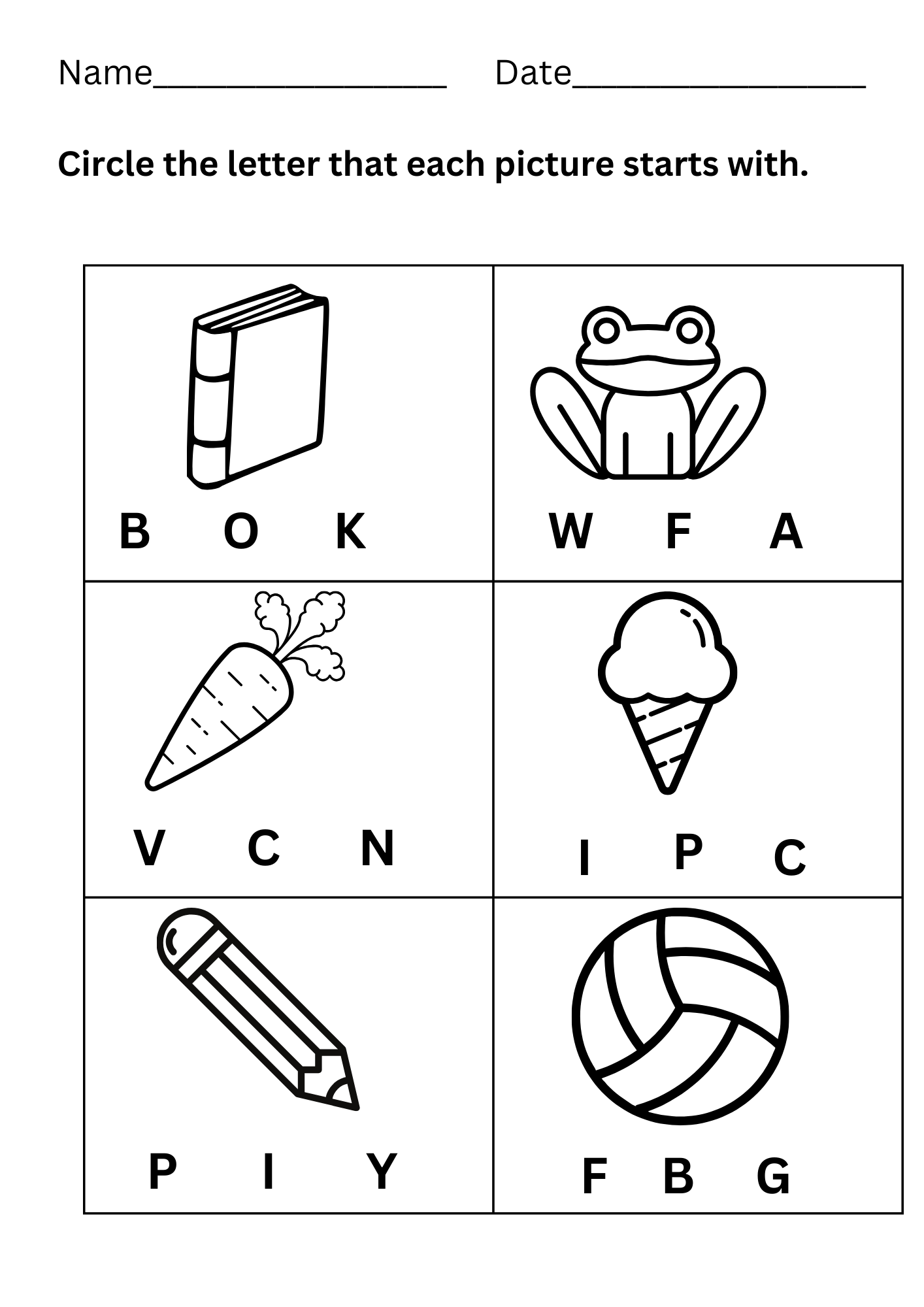 early phonics worksheets