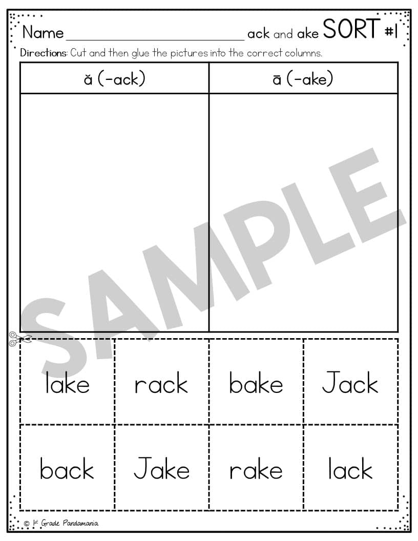 Ck Words Worksheets Phonics Activities 1st Grade Pandamania