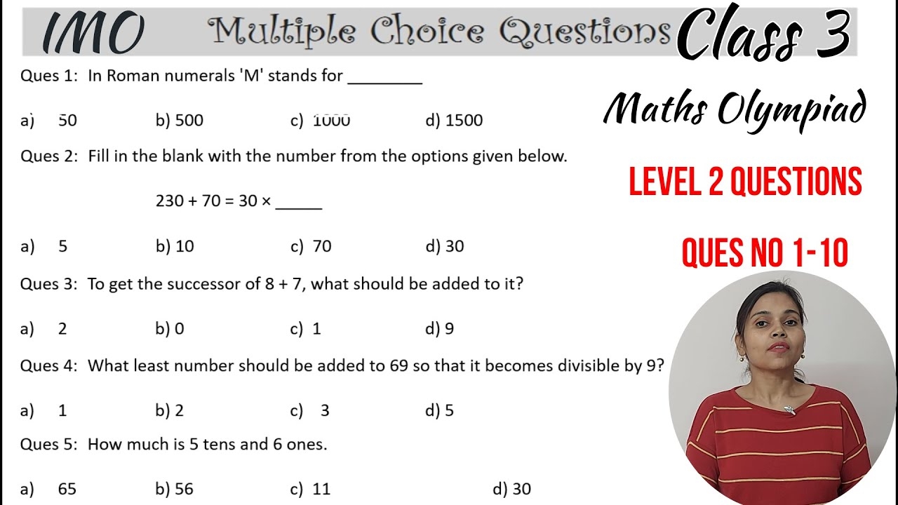 Class 3 Maths Olympiad Level 2 Questions Sample Questions For Class 3 Maths Olympiad YouTube