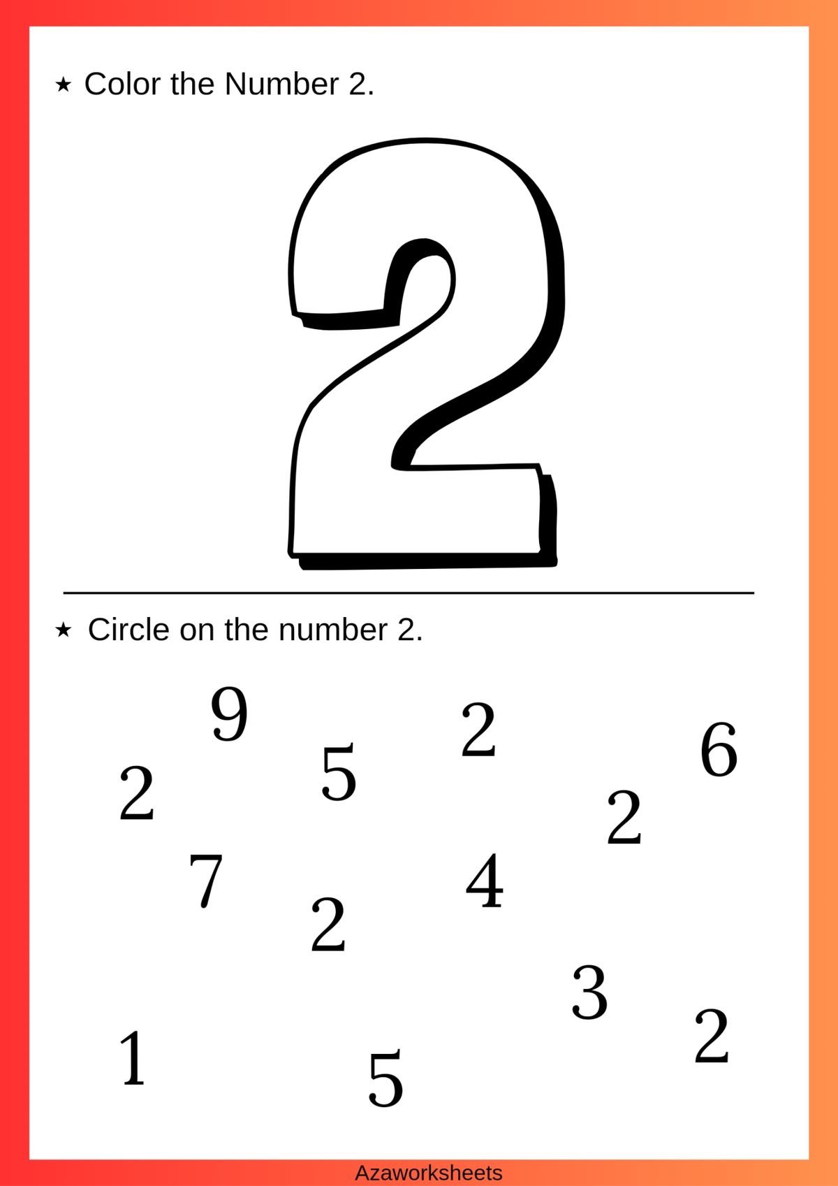 Color And Circle On The Numbers 1 To 10 Worksheets Color And Circle On The Numbers 1 To 10 Worksheets
