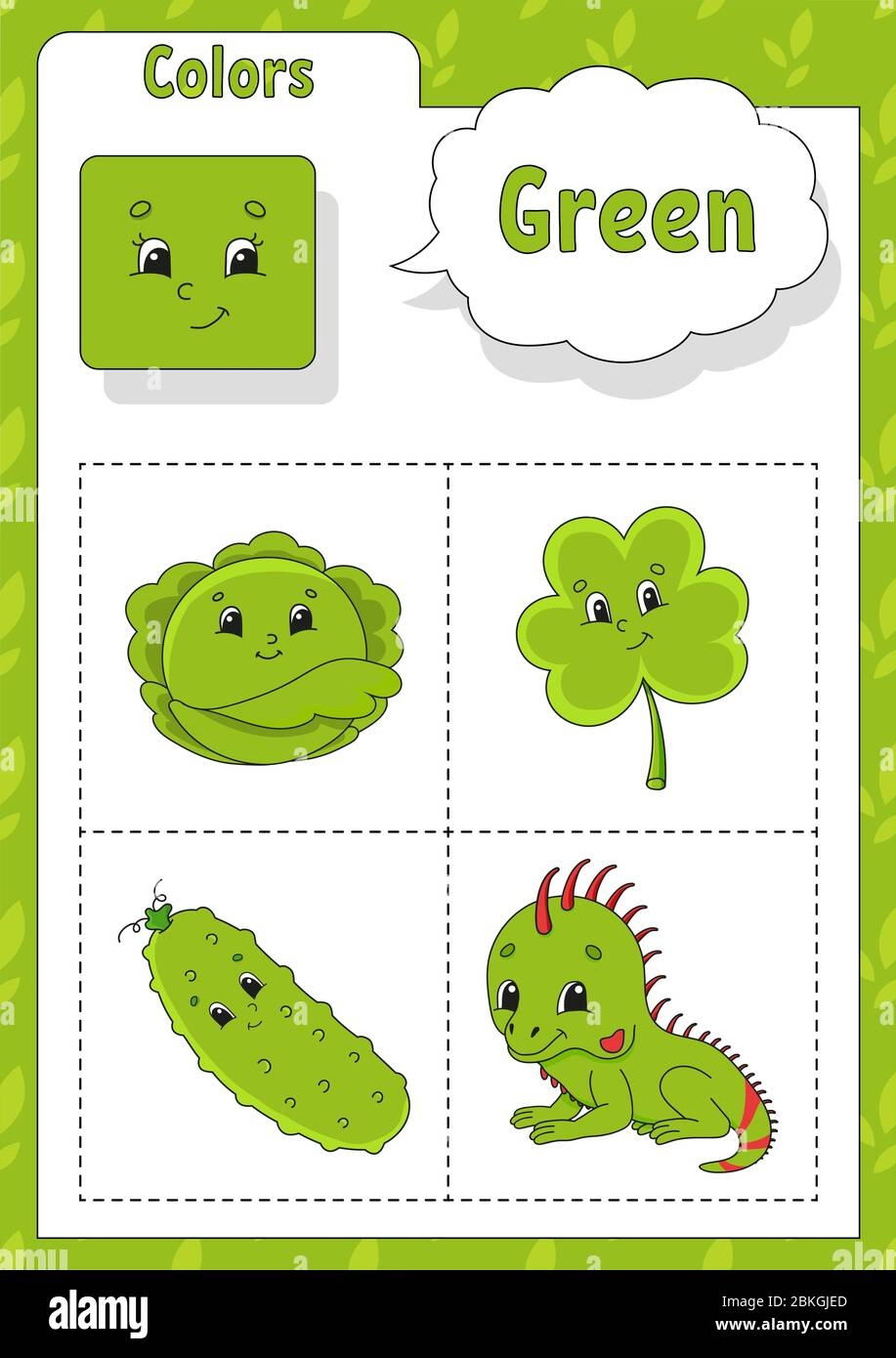 color green worksheets preschool