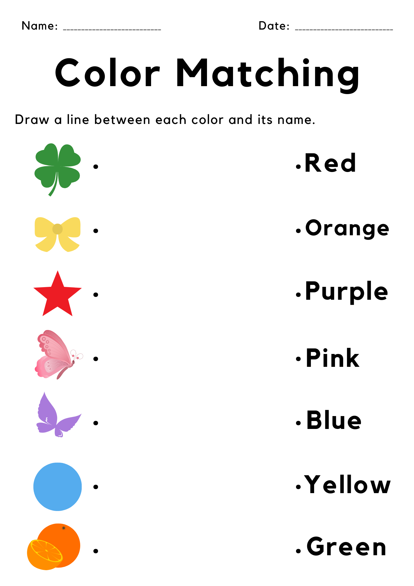Color Identification Color Matching Worksheet For Kindergarten Teaching Resources Color Identification Color Matching Worksheet For Kindergarten Teaching Resources