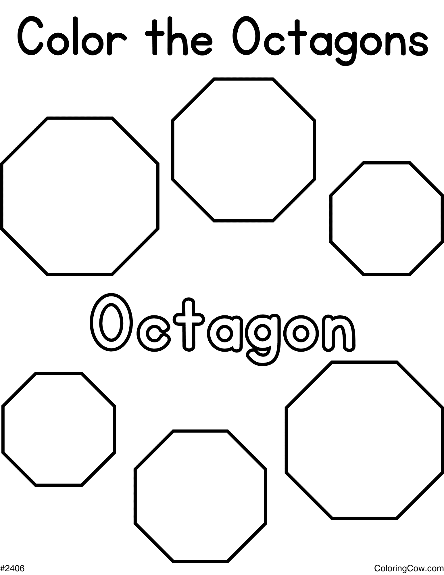 Color The Octagons Coloring Page
