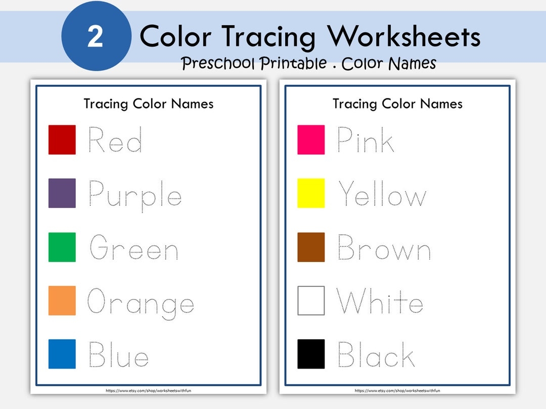 color worksheets for preschool