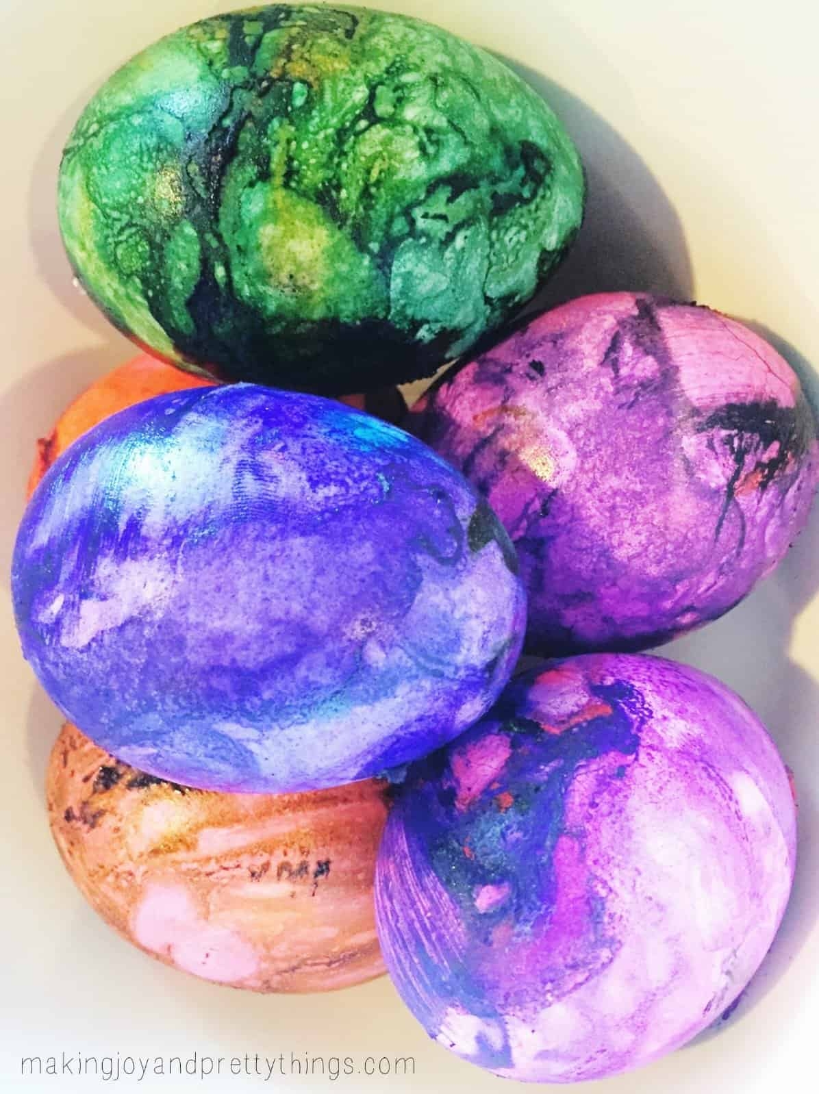 Coloring Easter Eggs With Shaving Cream Making Joy Pretty Things