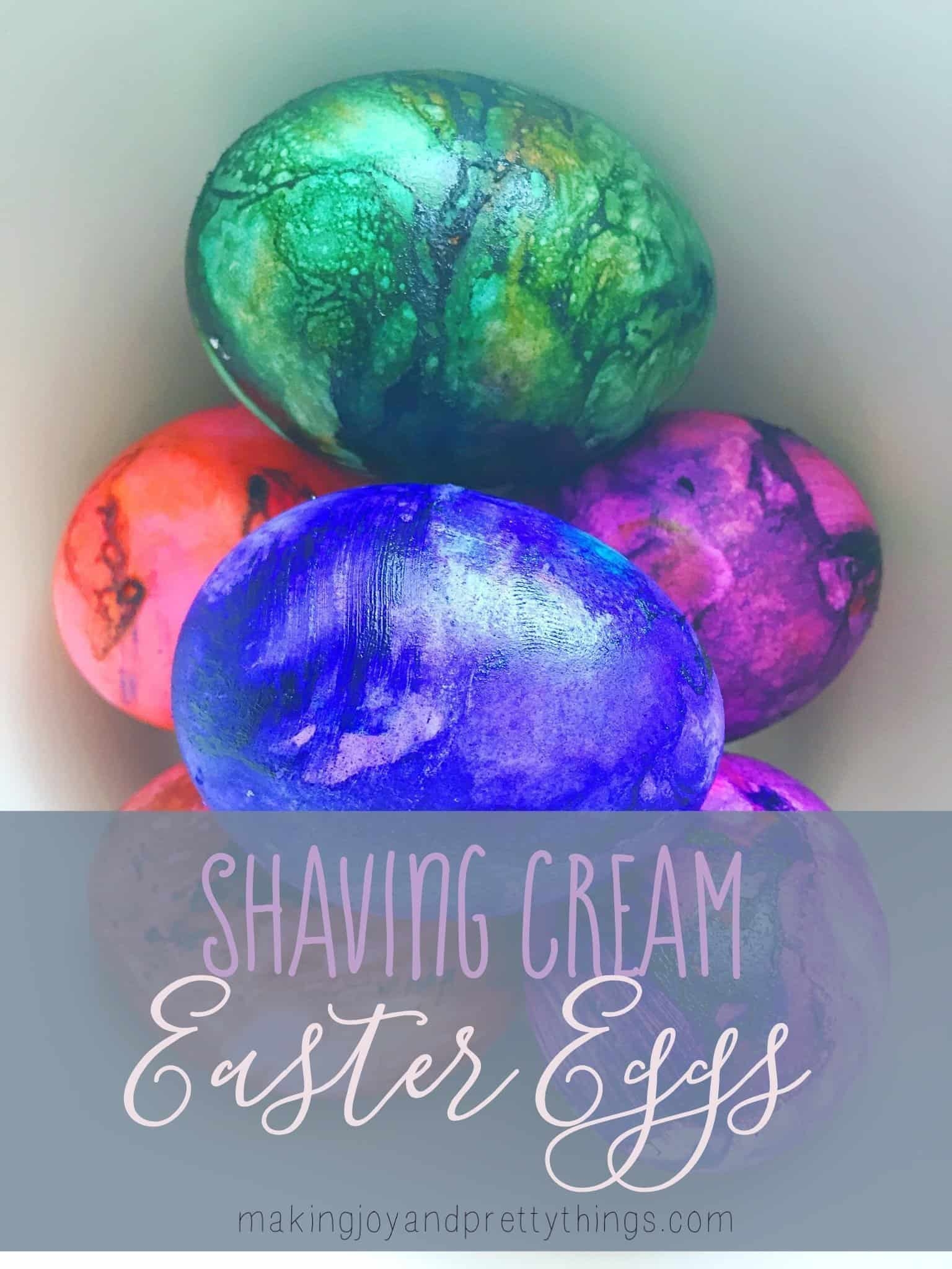 color eggs shaving cream
