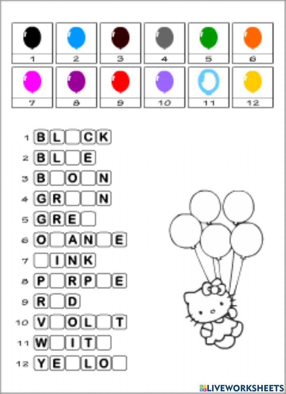 Colors Online Exercise For Basic Worksheets Library