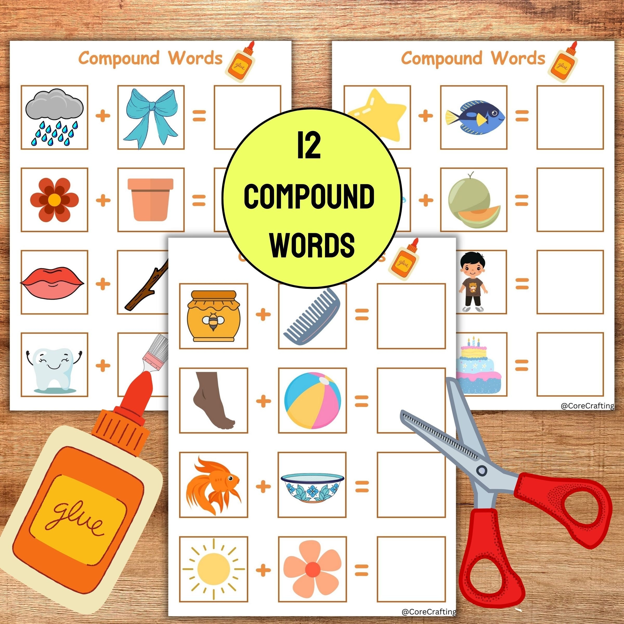 compound words worksheet kindergarten