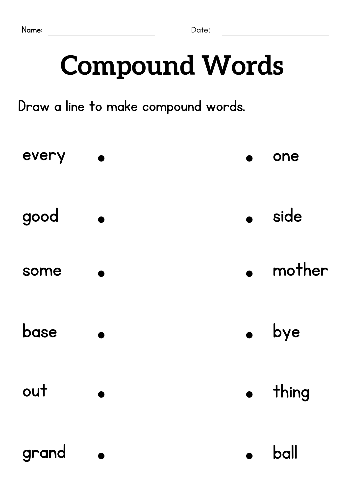 Compound Words Worksheet For Grade 1 Or 2 Compound Words Activity Sheets Made By Teachers