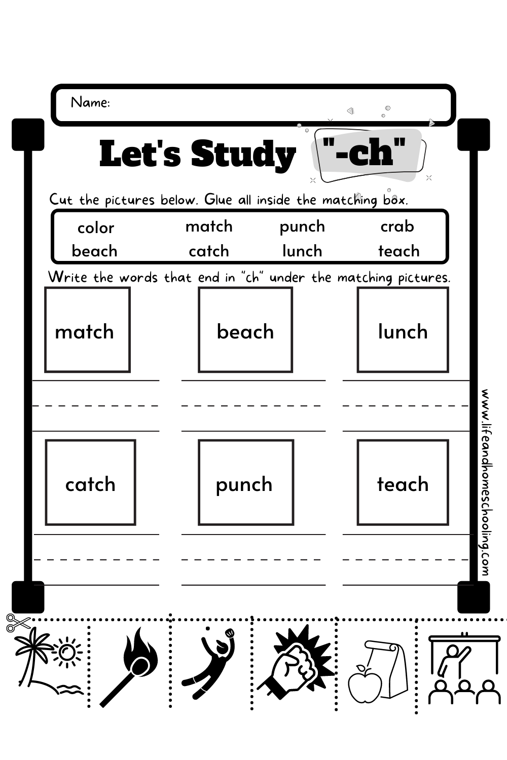 digraphs for kindergarten worksheets