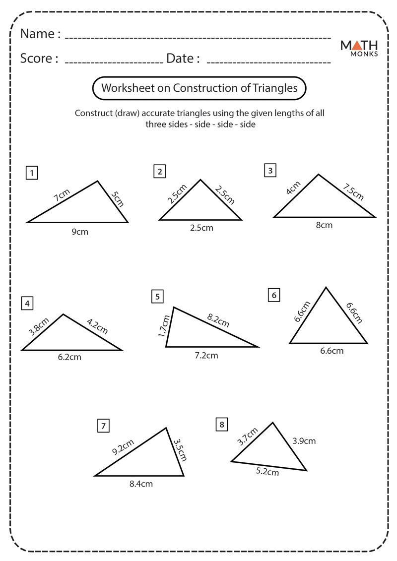 construction math worksheets