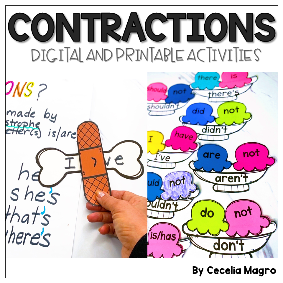 Contractions Printable And Digital Contraction Activities I Love 1st Grade