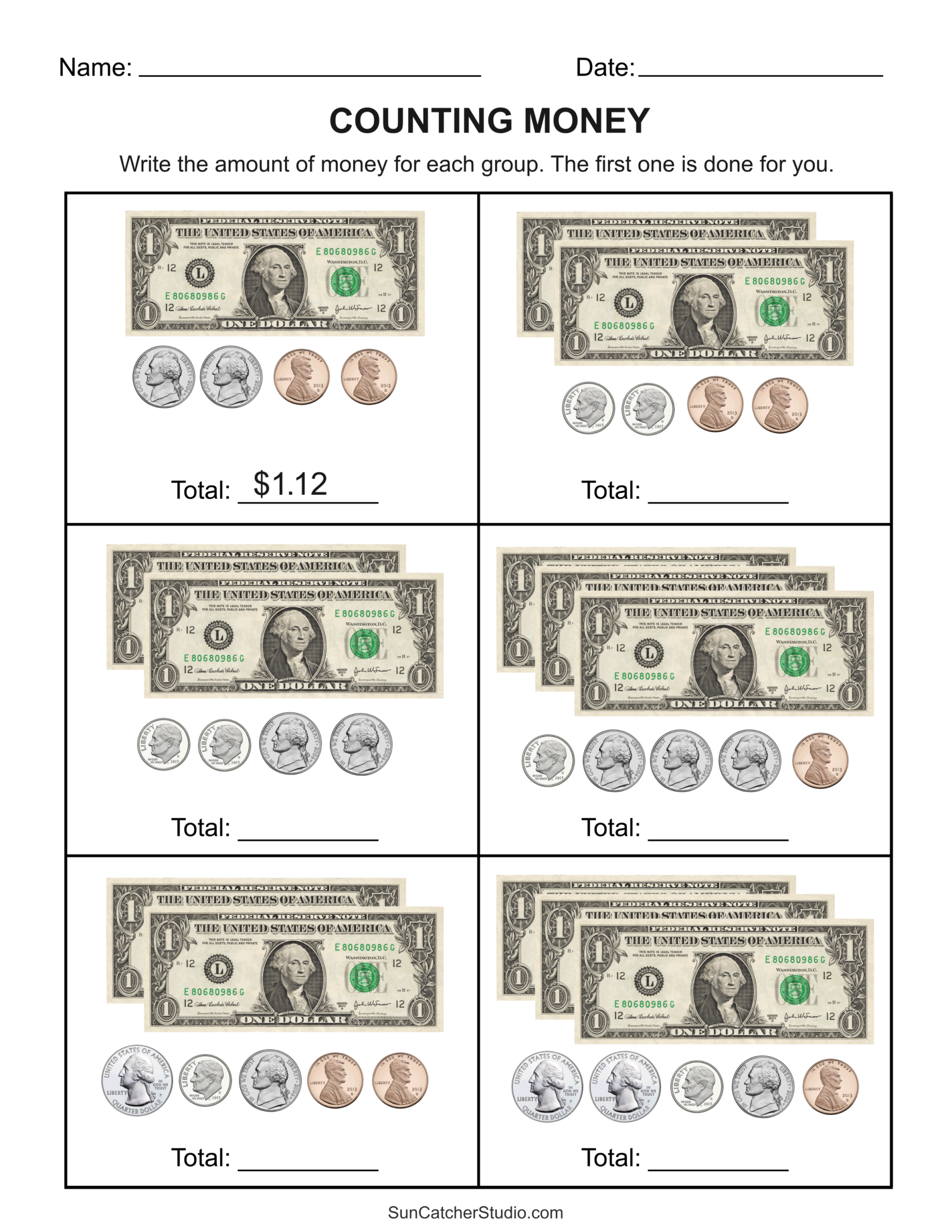 Counting Money Worksheets Money Math Free Printables Lettering SVG Files Tools Apps
