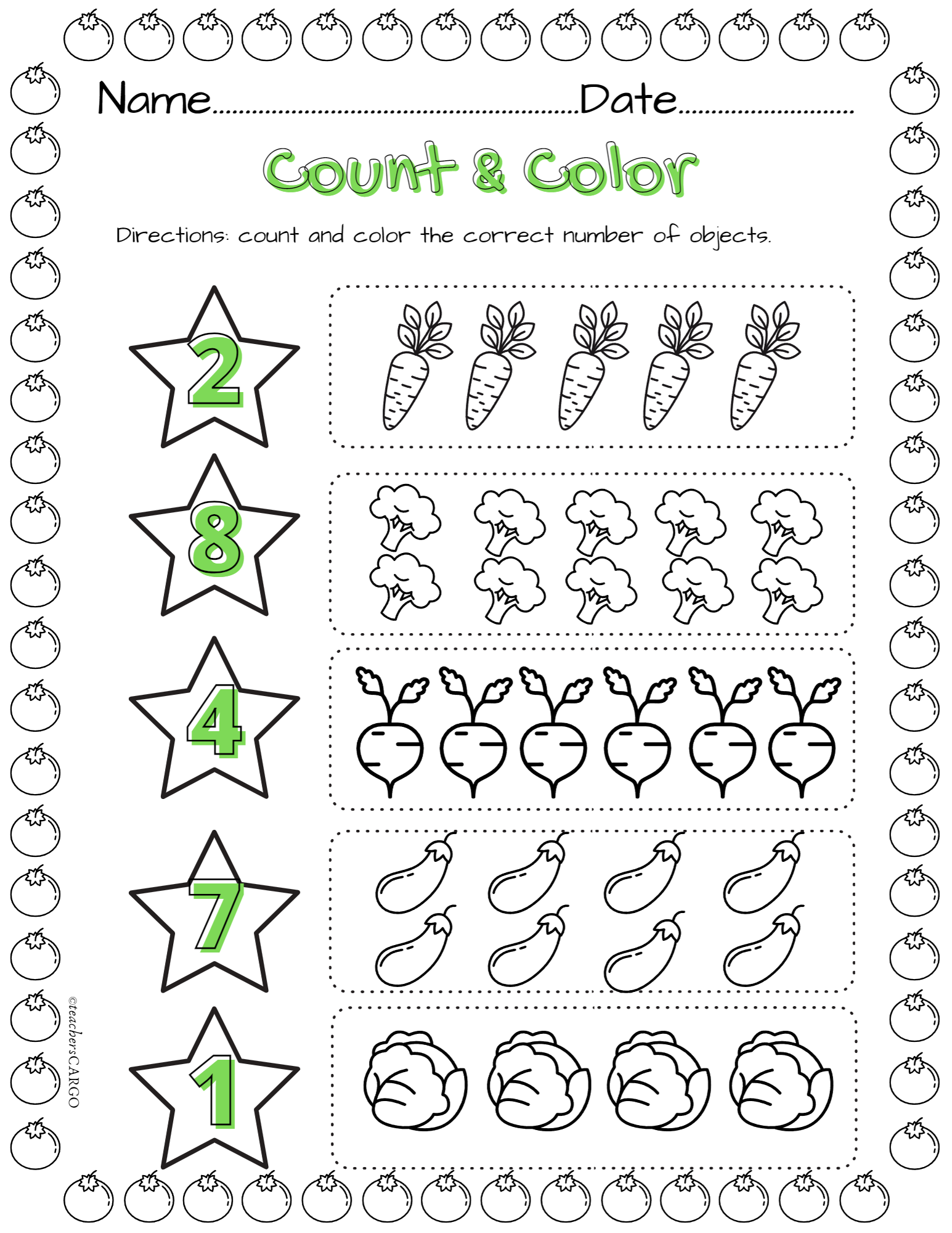 Counting Objects To 10 Count And Color Objects For Kindergarten Made By Teachers Counting Objects To 10 Count And Color Objects For Kindergarten Made By Teachers