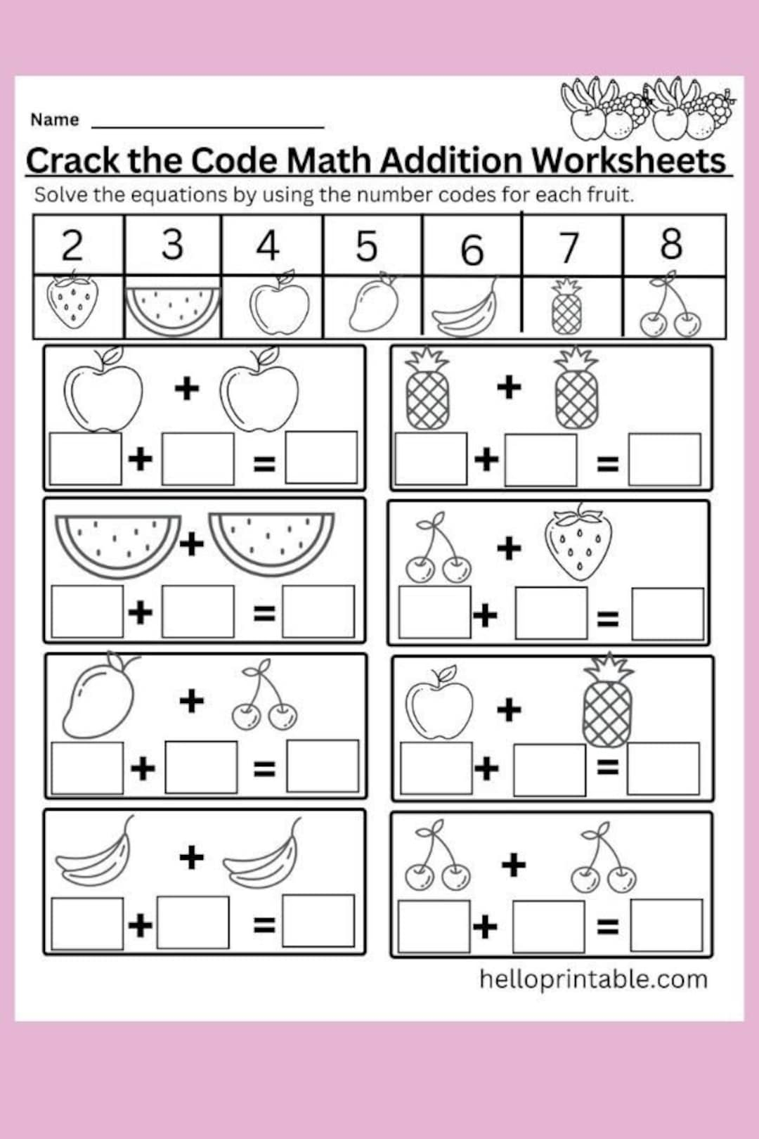 Crack the code Math Addition And Subtraction Worksheets For Kindergarten And Grade 1 Kids Learning Resource For Classroom Homeschool Etsy Crack the code Math Addition And Subtraction Worksheets For Kindergarten And Grade 1 Kids Learning Resource For Classroom Homeschool Etsy