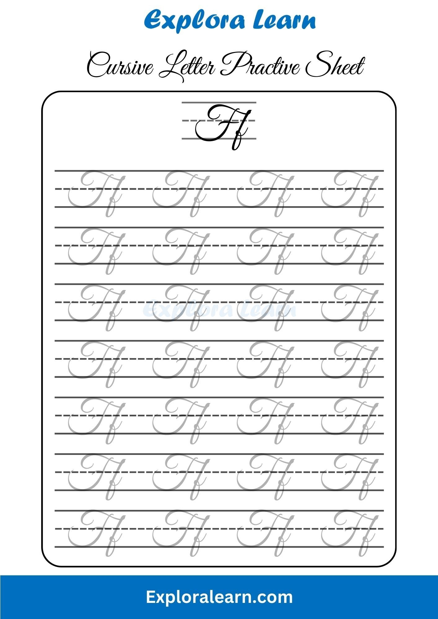 Cursive Letters Handwriting Worksheet Age 2 To 6 Years Cursive Letters Handwriting Worksheet Age 2 To 6 Years