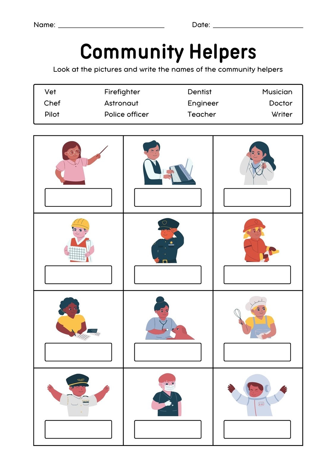 Customize 34 Kindergarten Community Helpers Worksheets Templates Online Canva Customize 34 Kindergarten Community Helpers Worksheets Templates Online Canva