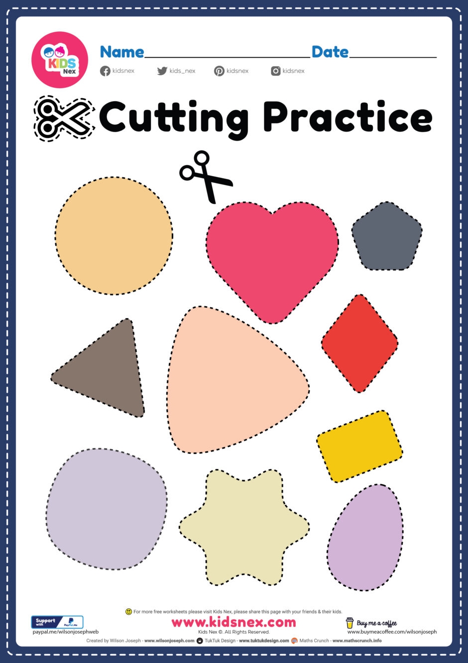 Cut Activity For Preschool Free Printable PDF For Kids