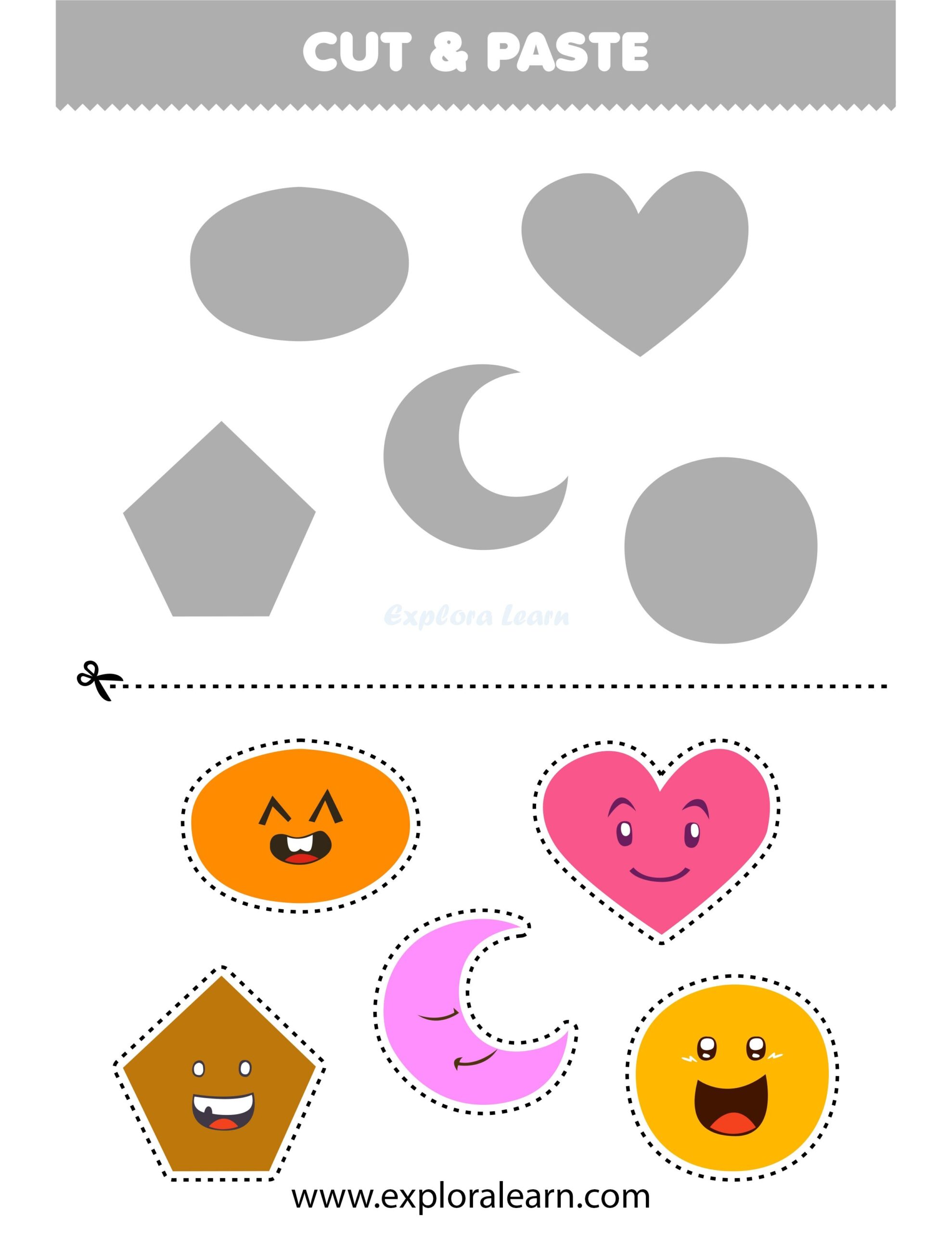 Cut And Glue Creativity For Kids Ages 2 12 Explore Whimsical Worksheets For Artistic Fun