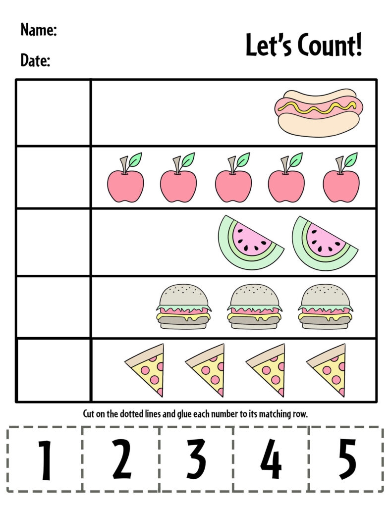 Cut And Paste Numbers 1 5 Worksheets For Preschool The Hollydog Blog Cut And Paste Numbers 1 5 Worksheets For Preschool The Hollydog Blog