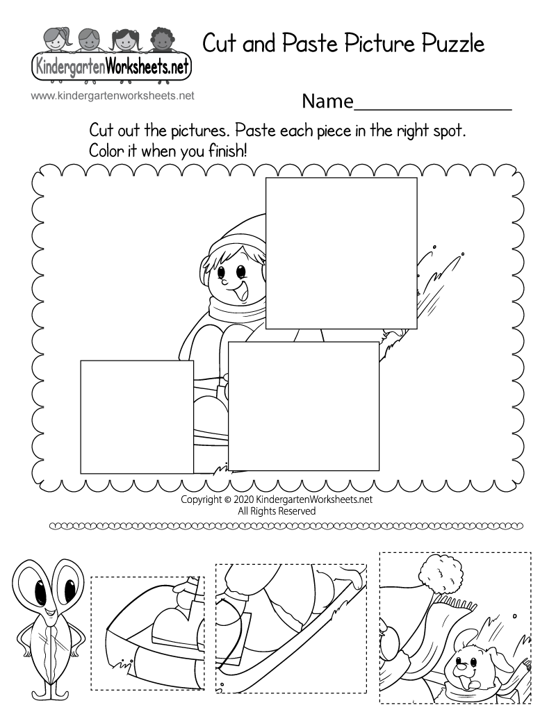 cut and paste kindergarten worksheets cut and paste kindergarten worksheets