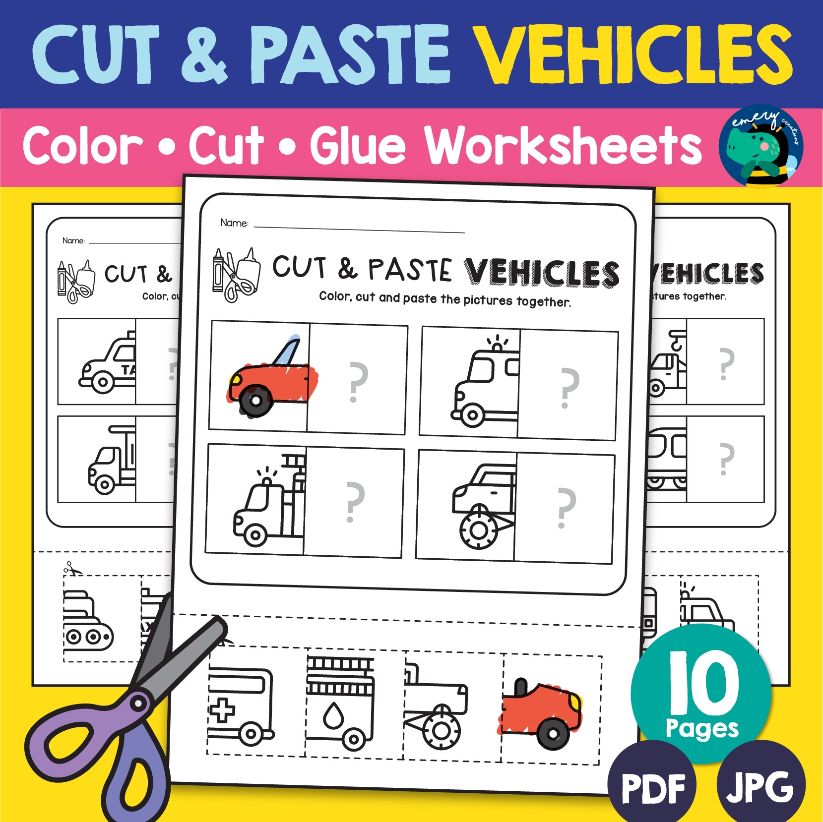 cut & paste worksheets for preschoolers