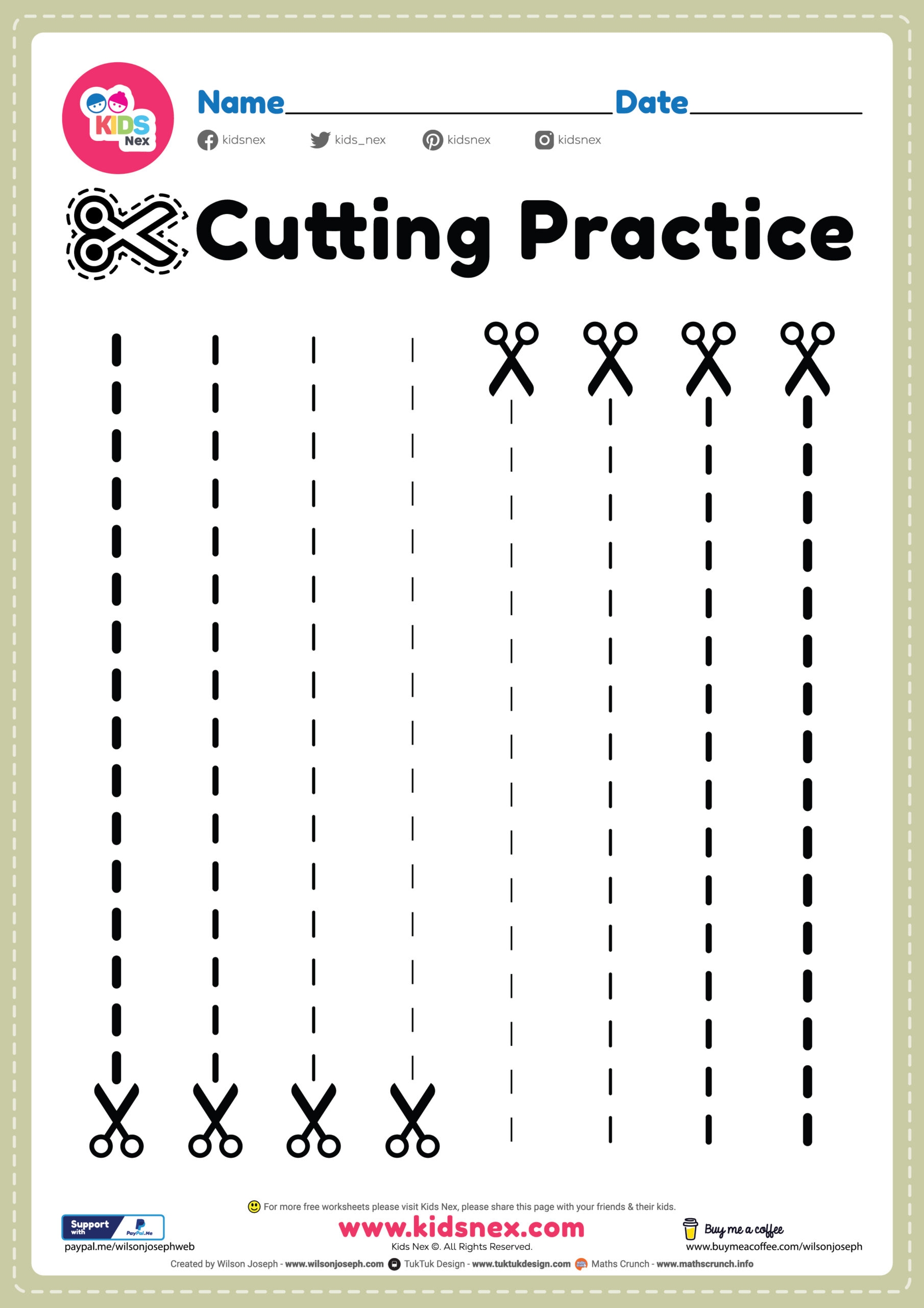 Cutting Activity Printable Free Printable PDF For Kids