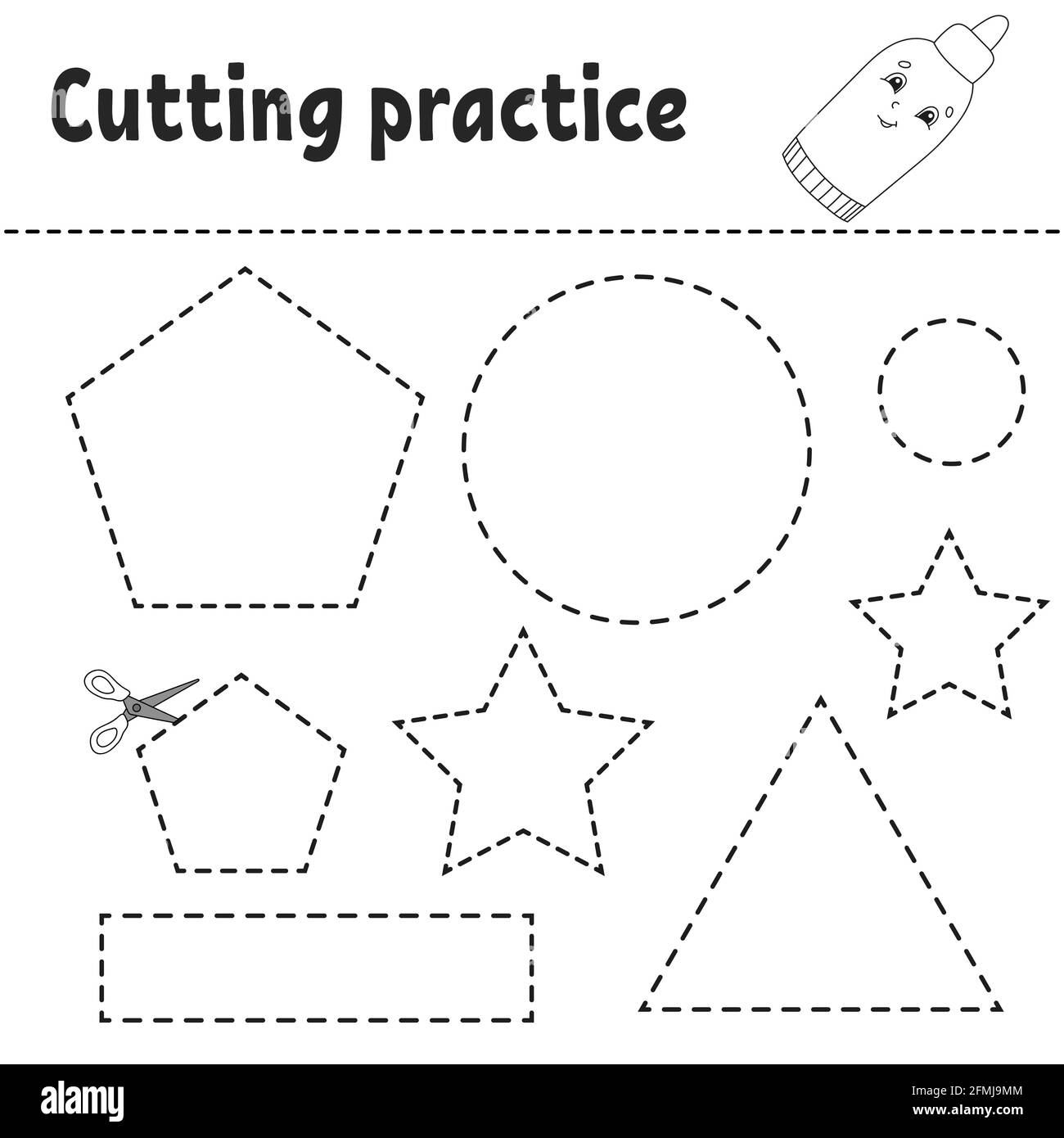 cutting practice worksheets preschool