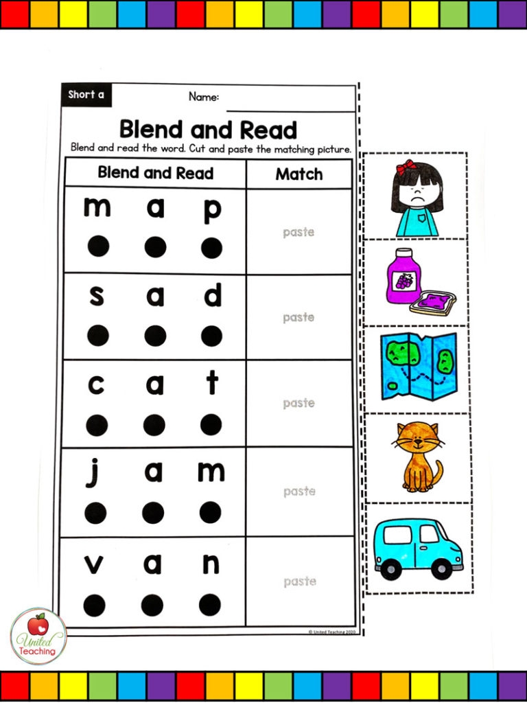 CVC Words Blend And Read Cards And Activities United Teaching