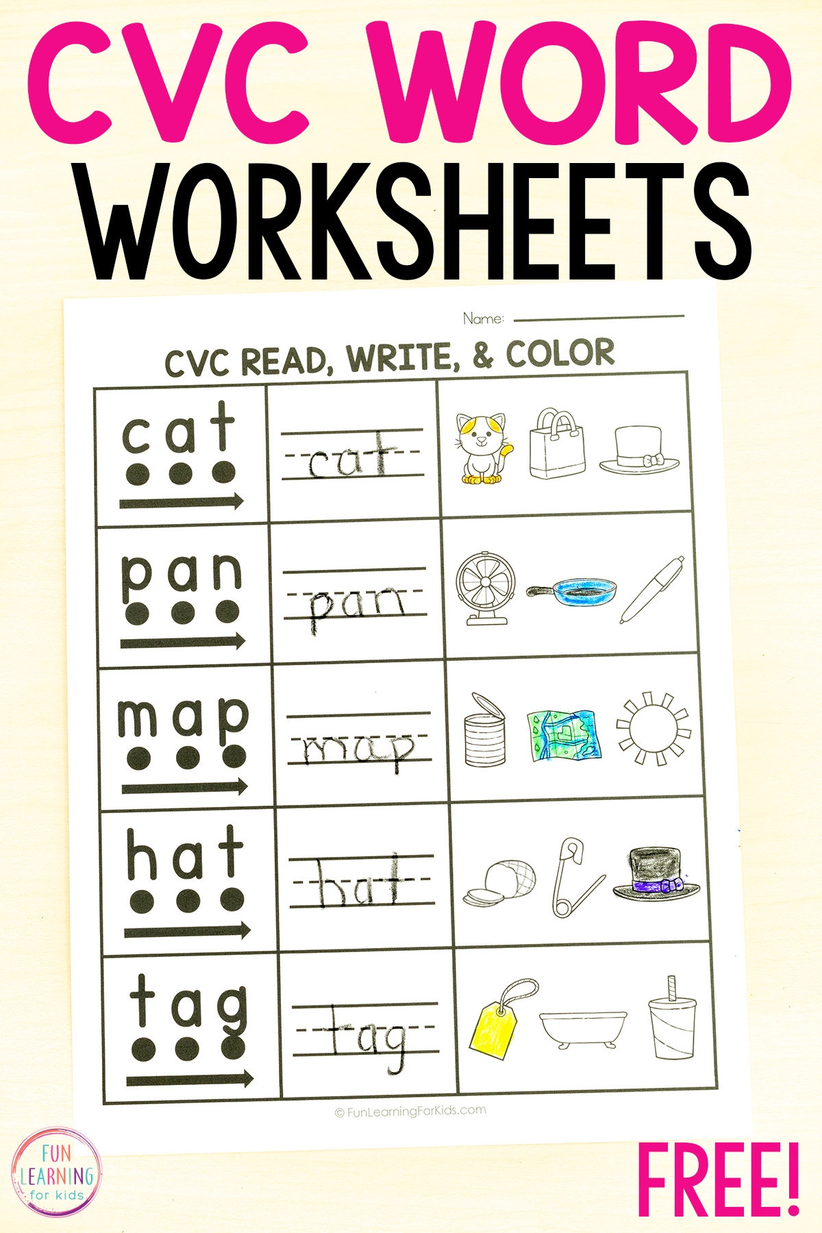 cvc phonics worksheets for kindergarten cvc phonics worksheets for kindergarten