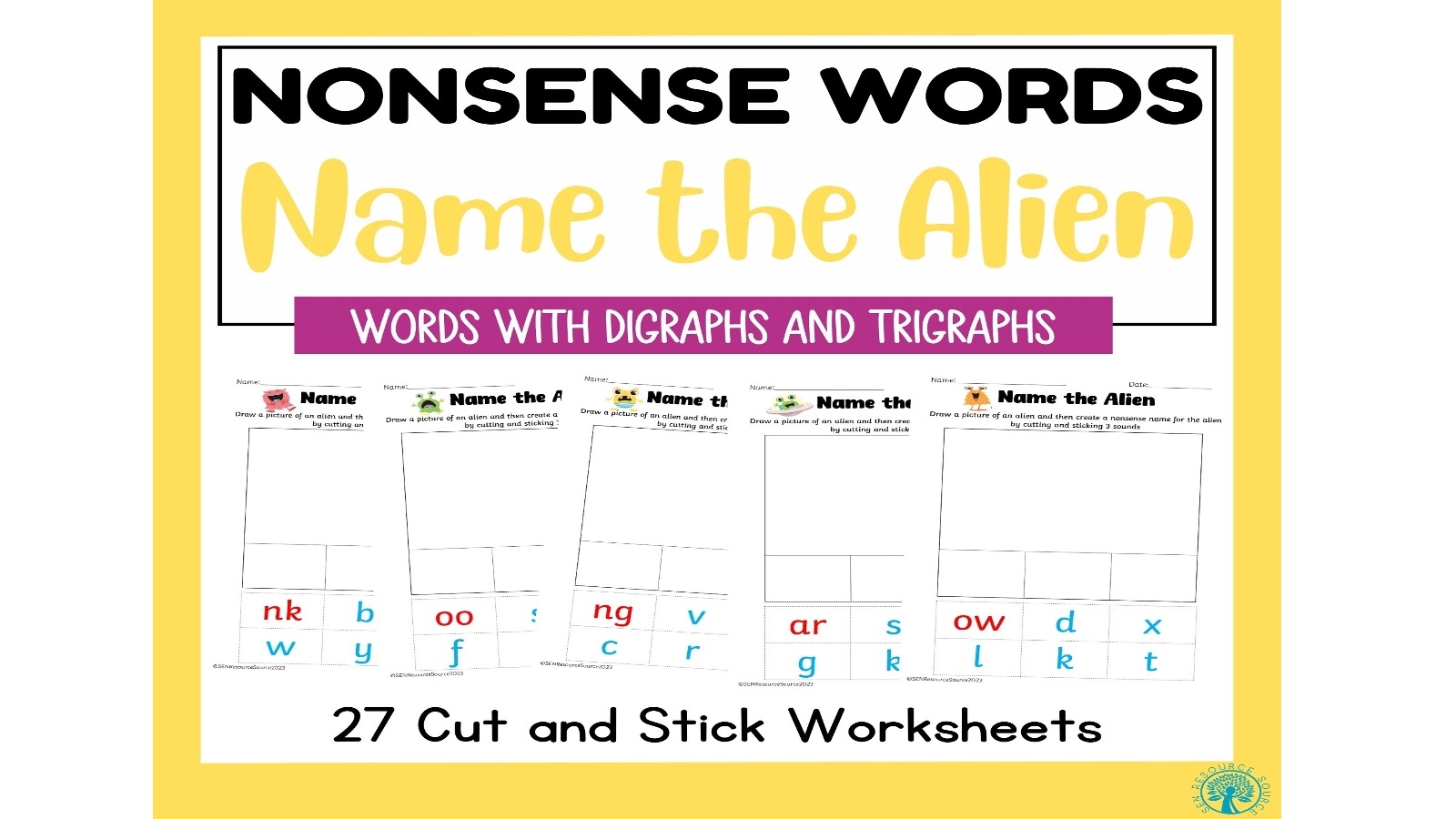 Digraph And Trigraph Nonsense Words Name The Alien By Teach Simple Digraph And Trigraph Nonsense Words Name The Alien By Teach Simple