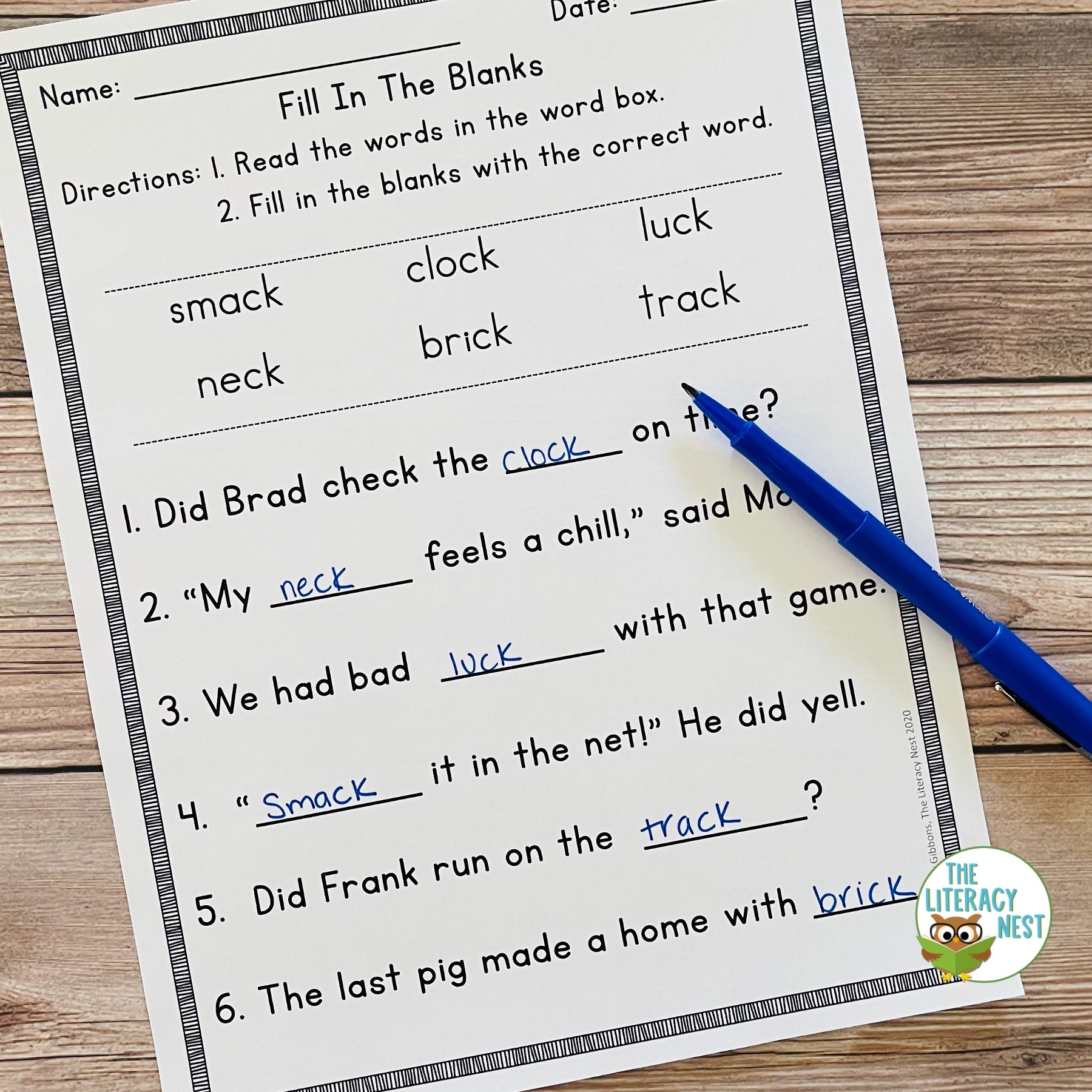 ck phonics worksheet
