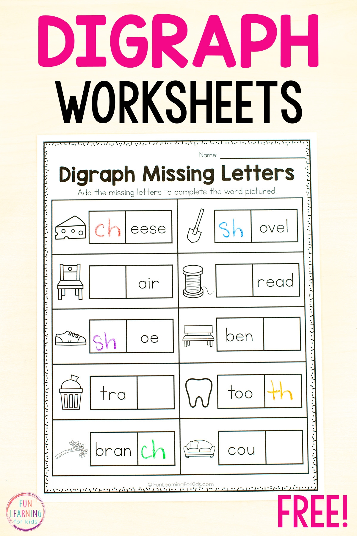 2 letter phonics worksheets