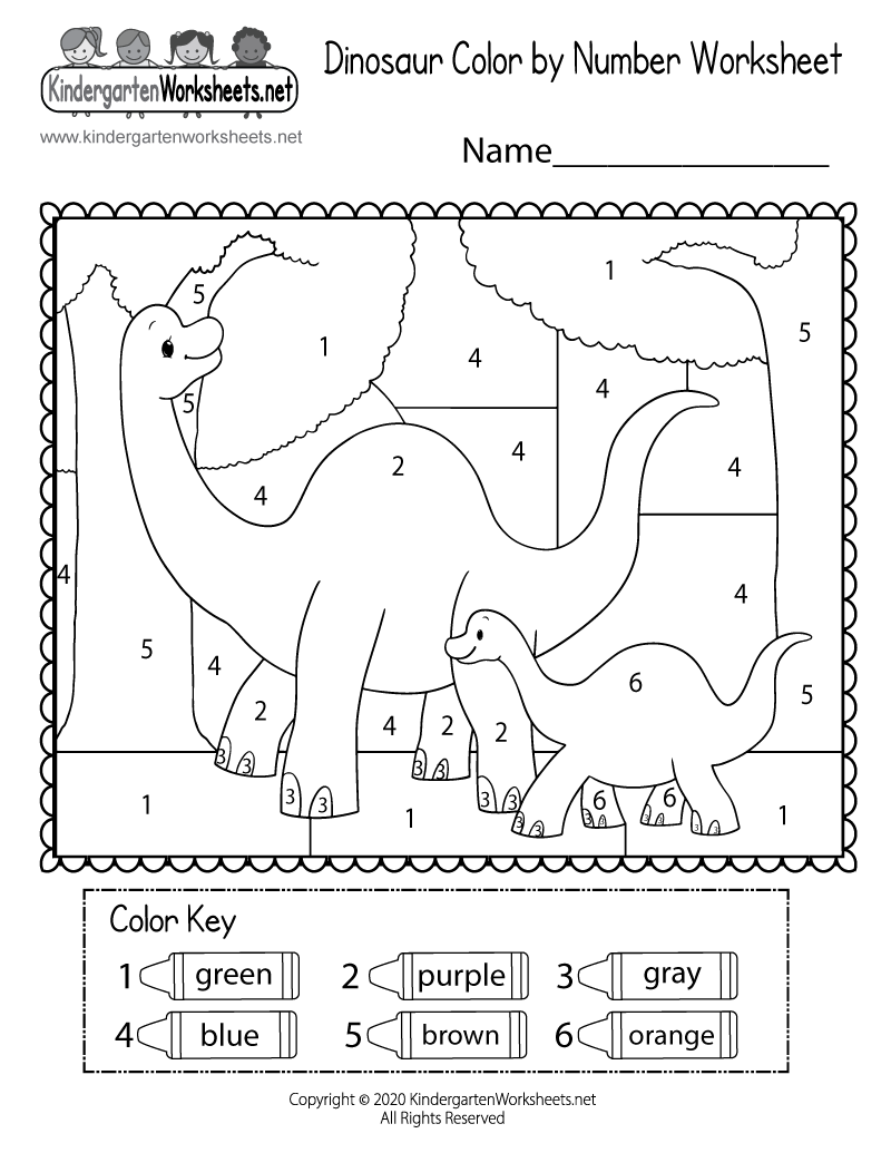 dinosaur preschool worksheets