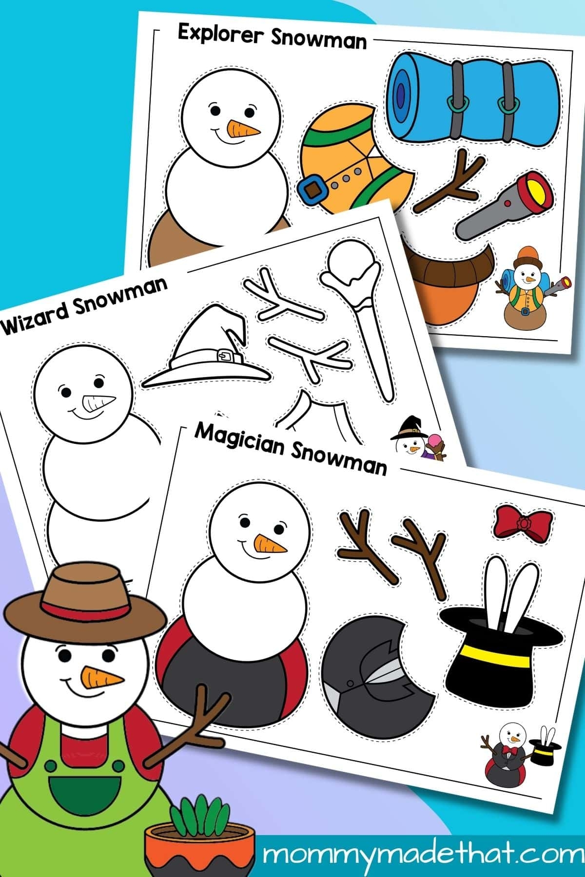 Disguise A Snowman Craft Free Printable