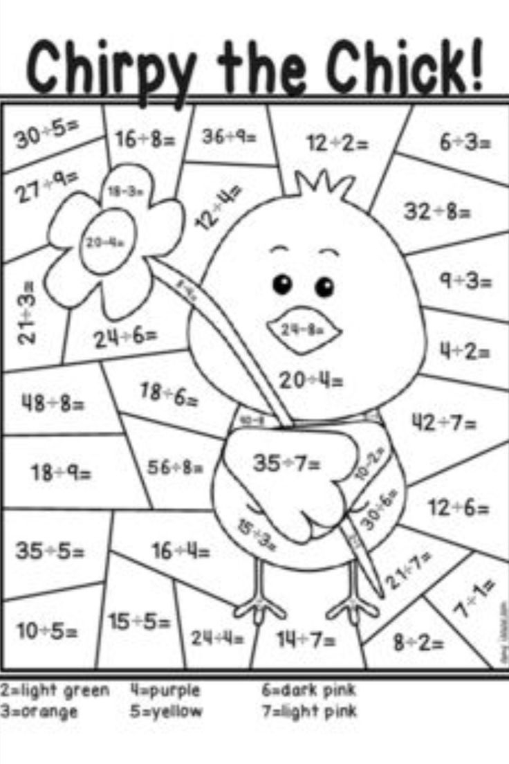 division colour by number